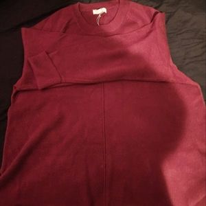 Dark red long sleeved sweater